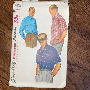‎Vtg 1954 Simplicity men’s shirt pattern